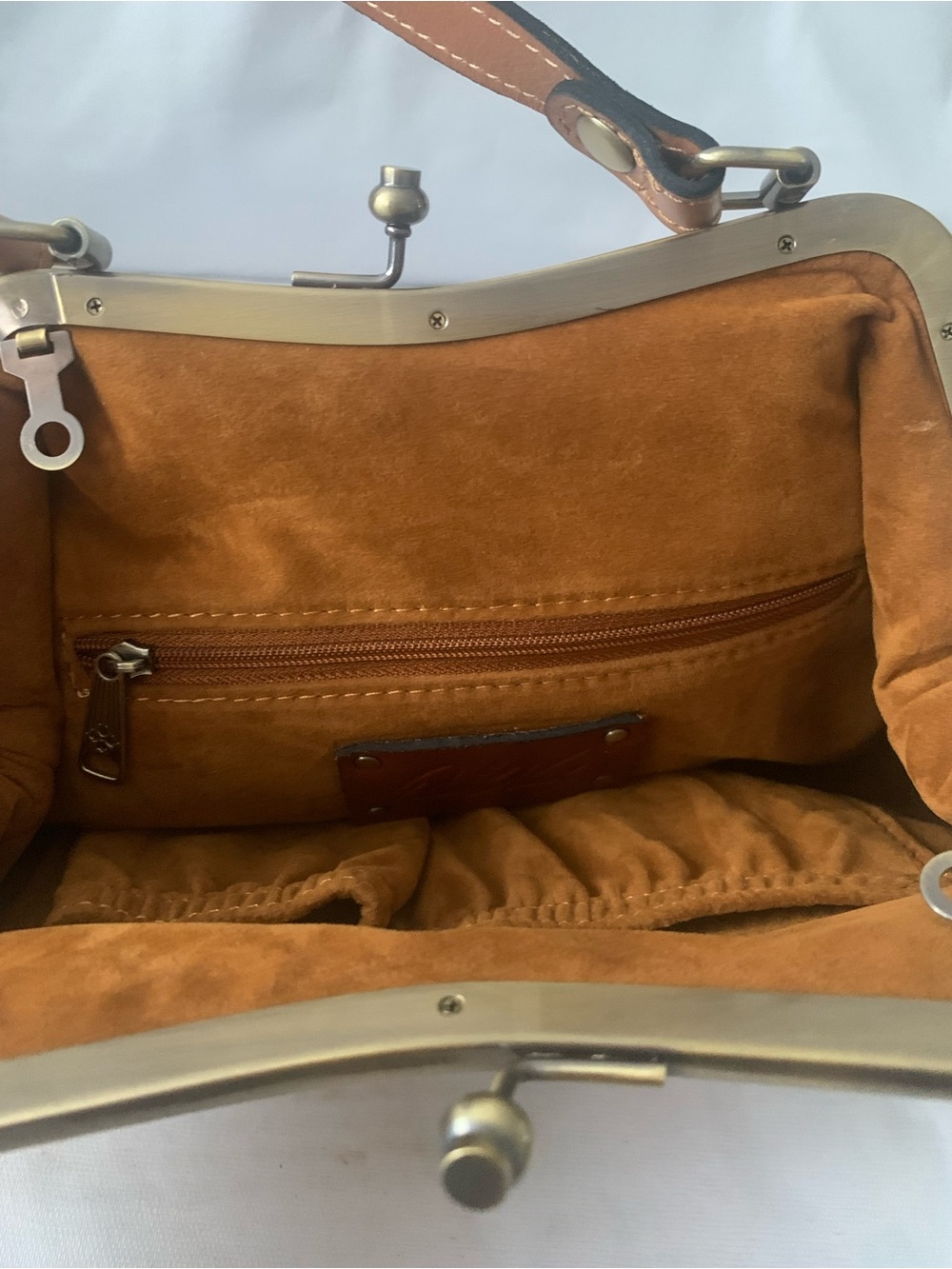 Patricia Nash Laureana Frame Satchel Straw Bag Rattan Style Clutch Pockets Scarf - Picture 8 of 11